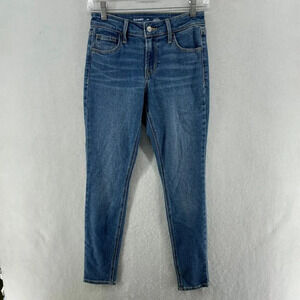 Old Navy Jeans Women's 00 Blue Medium Wash Rockstar Super Skinny Mid Rise